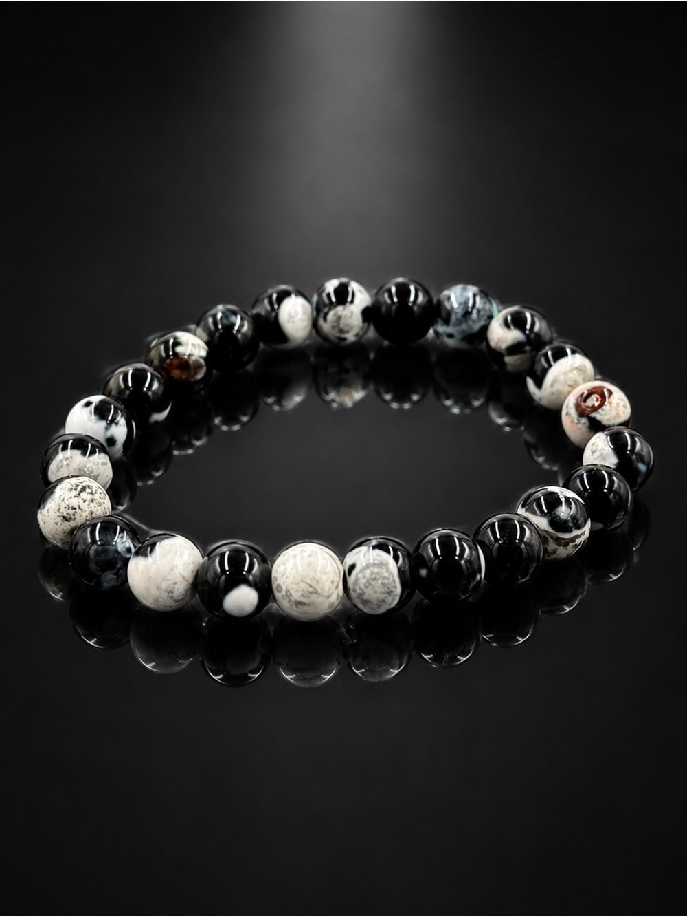 Orca Agate 8mm Bracelet